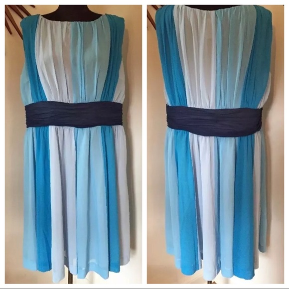 Modcloth Dresses & Skirts - Geode Blue Chiffon Cocktail Party Dress Modcloth